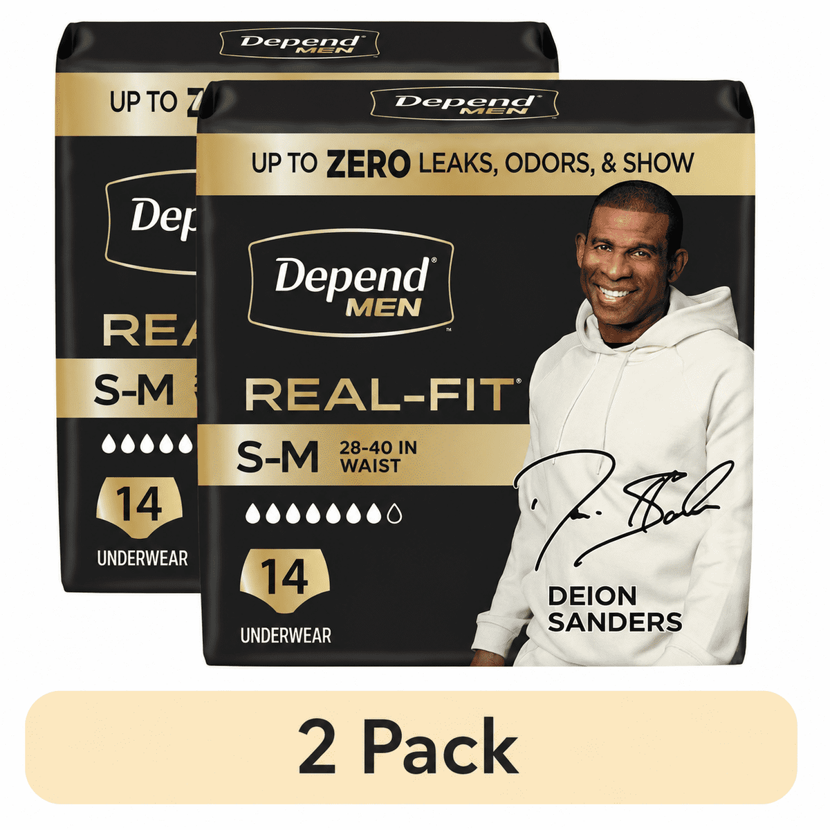 Depend Real Fit Incontinence Underwear for Men, Adult Diapers, S/M, Grey, 56 Count