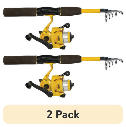 (2 pack) Eagle Claw Pack-It Telescopic 5'6" Fishing Rod/Reel Combo