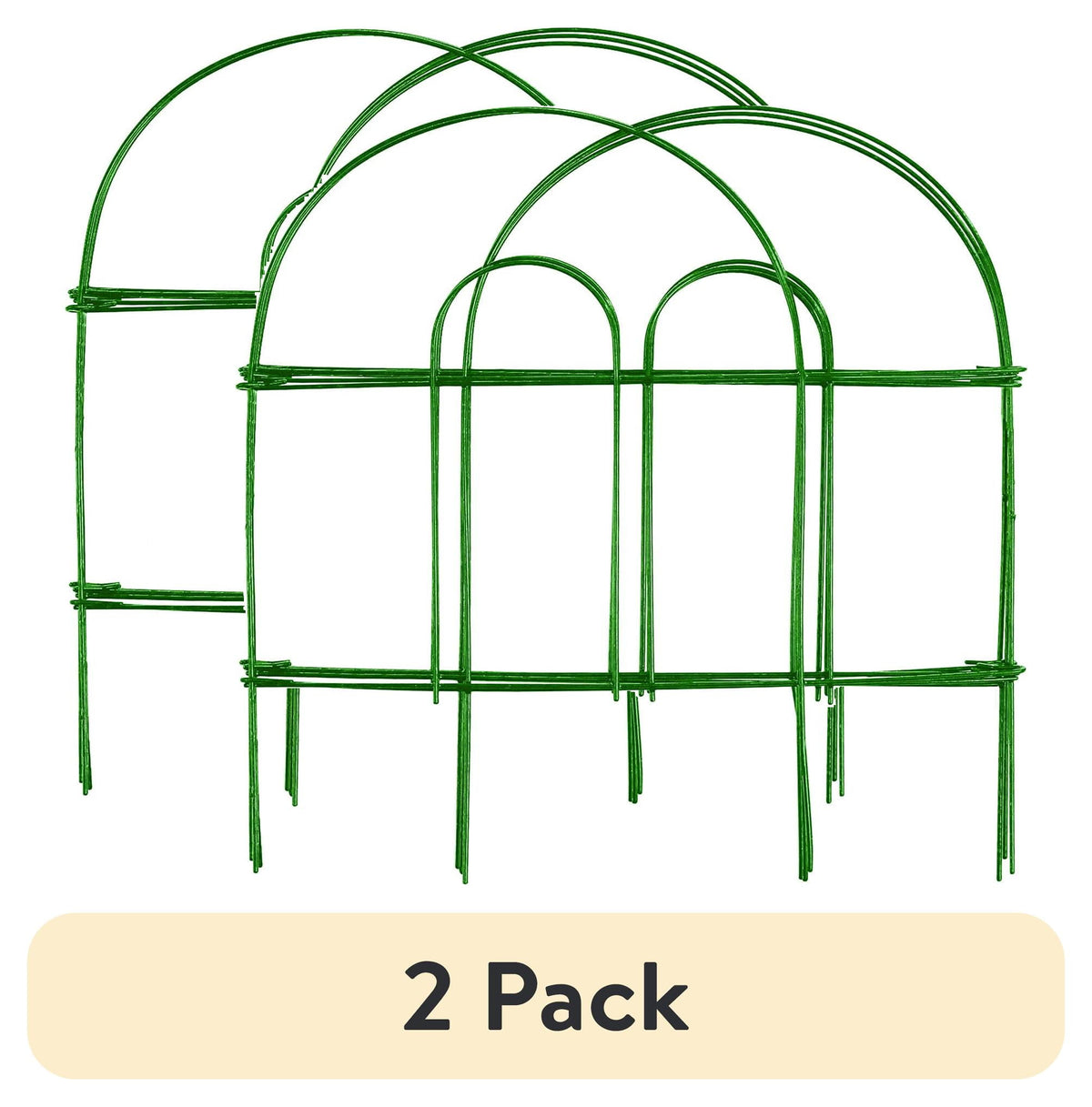 (6 pack) Expert Gardener 18in Height x 8ft Length Green Steel Folding Garden Fence
