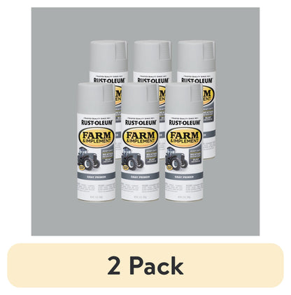 (6 pack) Black, Rust-Oleum Specialty Farm & Implement Gloss Spray Paint-280123, 12 oz
