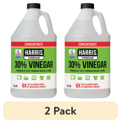 (2 pack) Harris 30% Concentrated Vinegar, Multi-Purpose Use for Home and Outdoor, 1 Gallon
