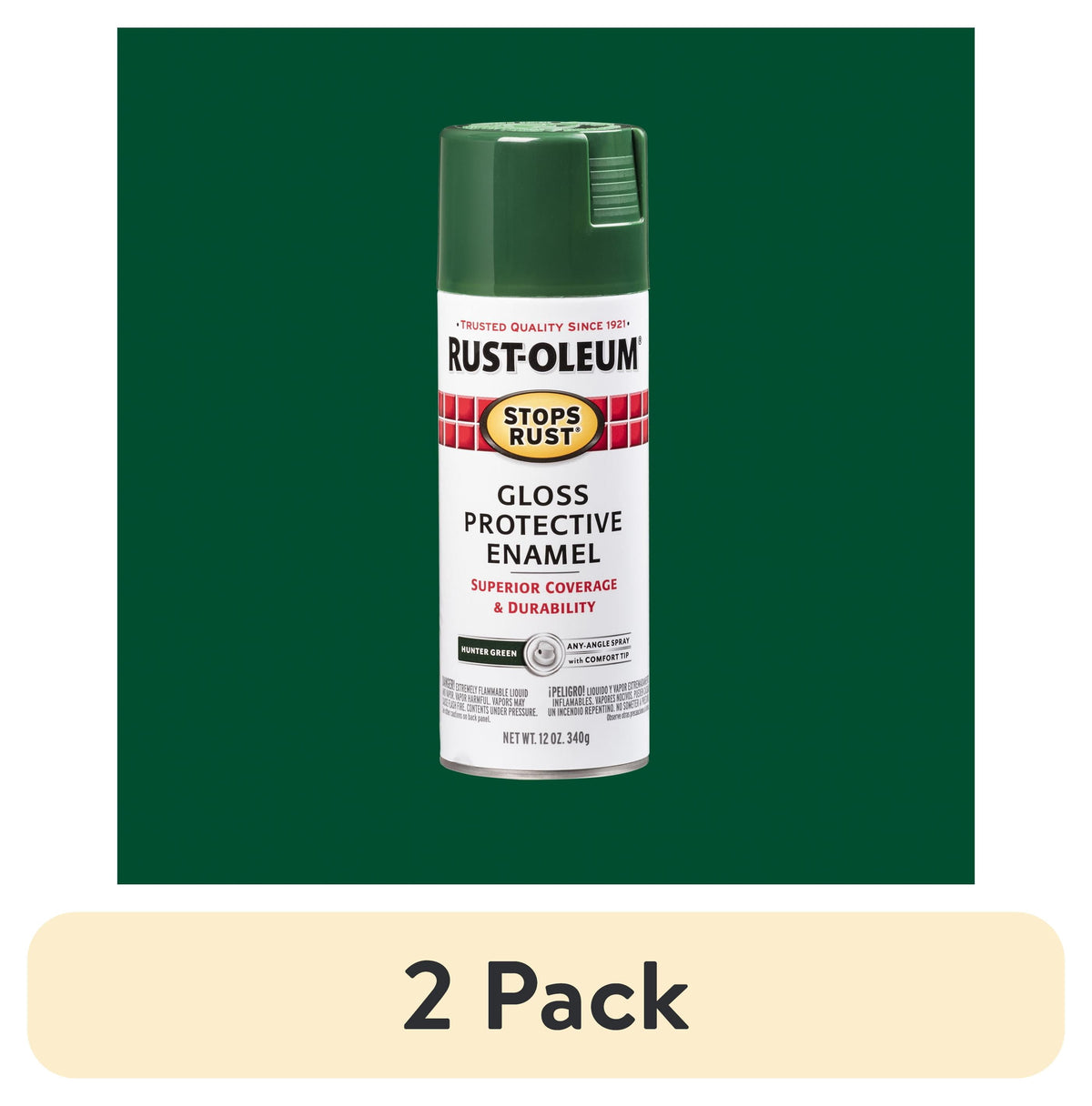 (6 pack) Orange, Rust-Oleum Stops Rust Protective Enamel Gloss Spray Paint-214084, 12 oz