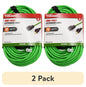 (2 pack) Hyper Tough 16 AWG 3-Conductor 100 ft Indoor/Outdoor High-Visibility Green Vinyl Extension Cord