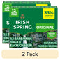 (4 pack) Irish Spring Bar Soap for Men, 12 HR Fresh Deodorant Soap, Original Scent, 3.7 oz Soap Bar (12 Pack)