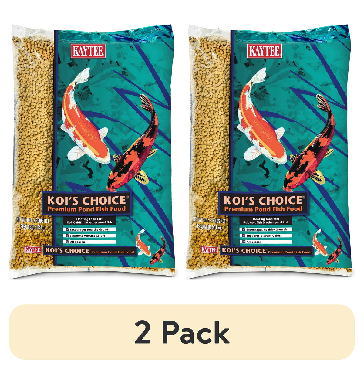 (2 pack) Kaytee Koi's Choice, Floating Fish Food 10 pounds