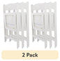 Mainstays Banquet Padded Resin Folding Chair, White, Set of 2