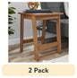 (2 pack) Mainstays Small Square Side Table, Black Finish