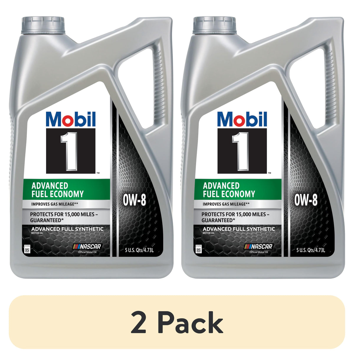 Mobil 1 Advanced Fuel Economy Full Synthetic Motor Oil 0W-8, 5 Quart