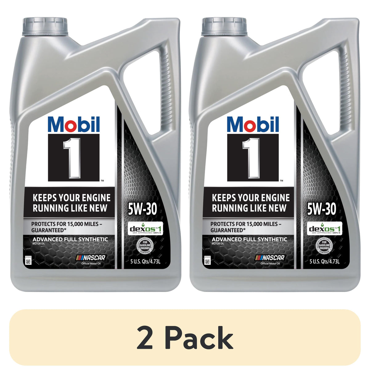 Mobil 1 Advanced Full Synthetic Motor Oil 5W-30, 5 Quart