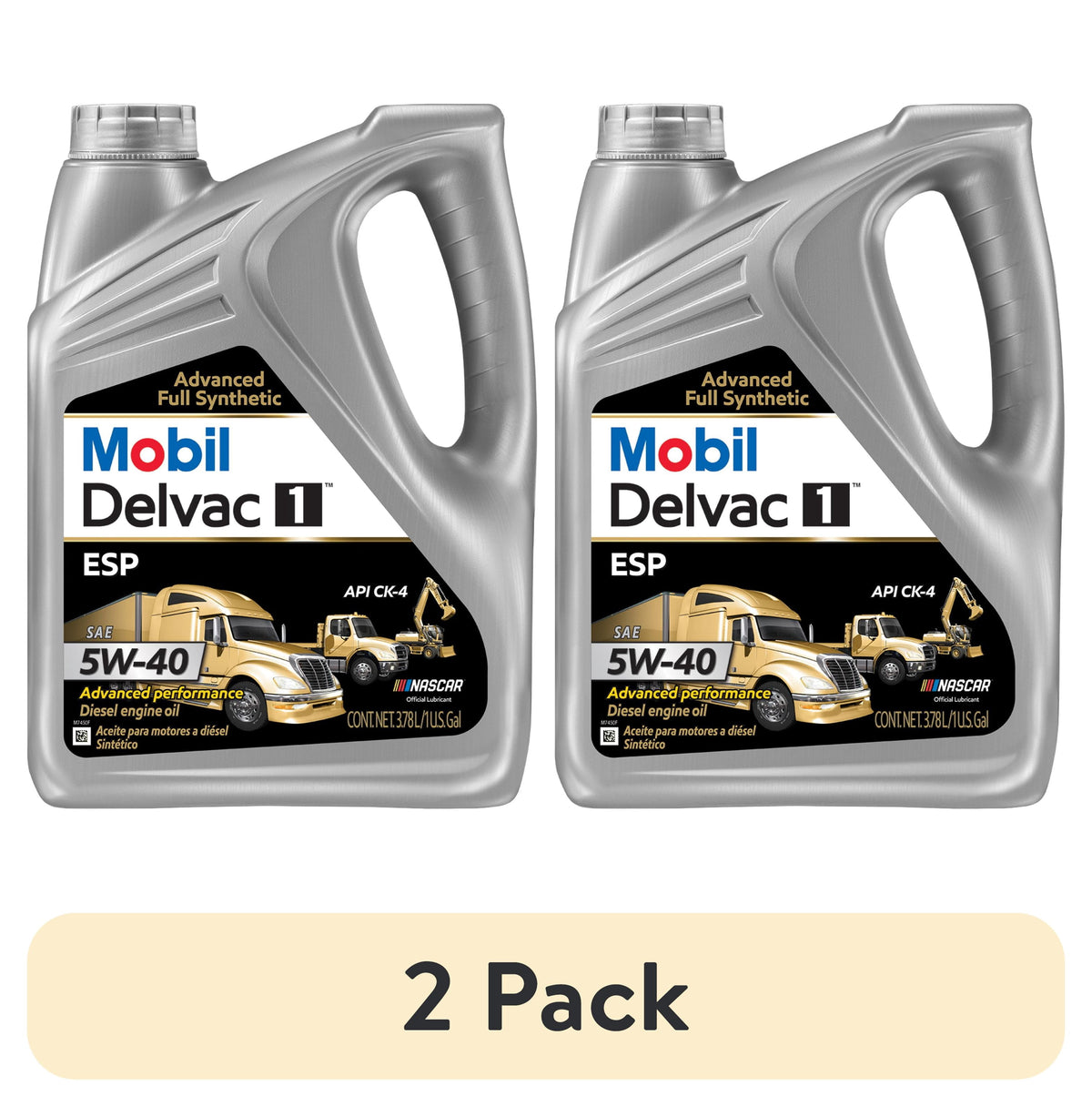 Mobil Delvac 1 ESP Heavy Duty Full Synthetic Diesel Engine Oil 5W-40, 1 Gal.