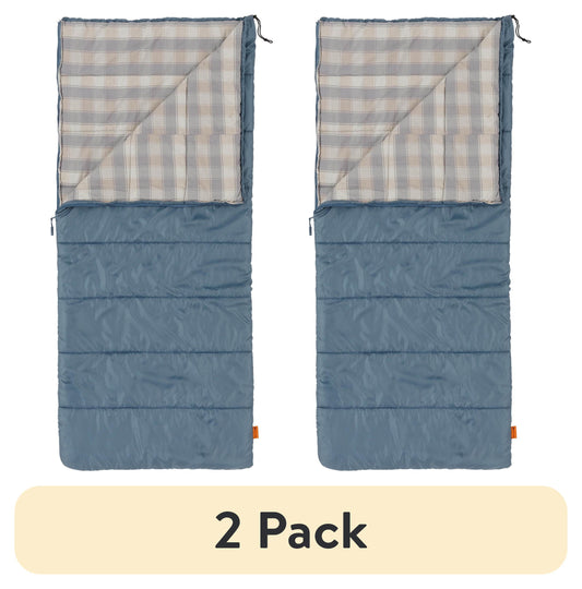 (2 pack) Ozark Trail 50 Degree Flannel-Lined Rectangular Sleeping Bag