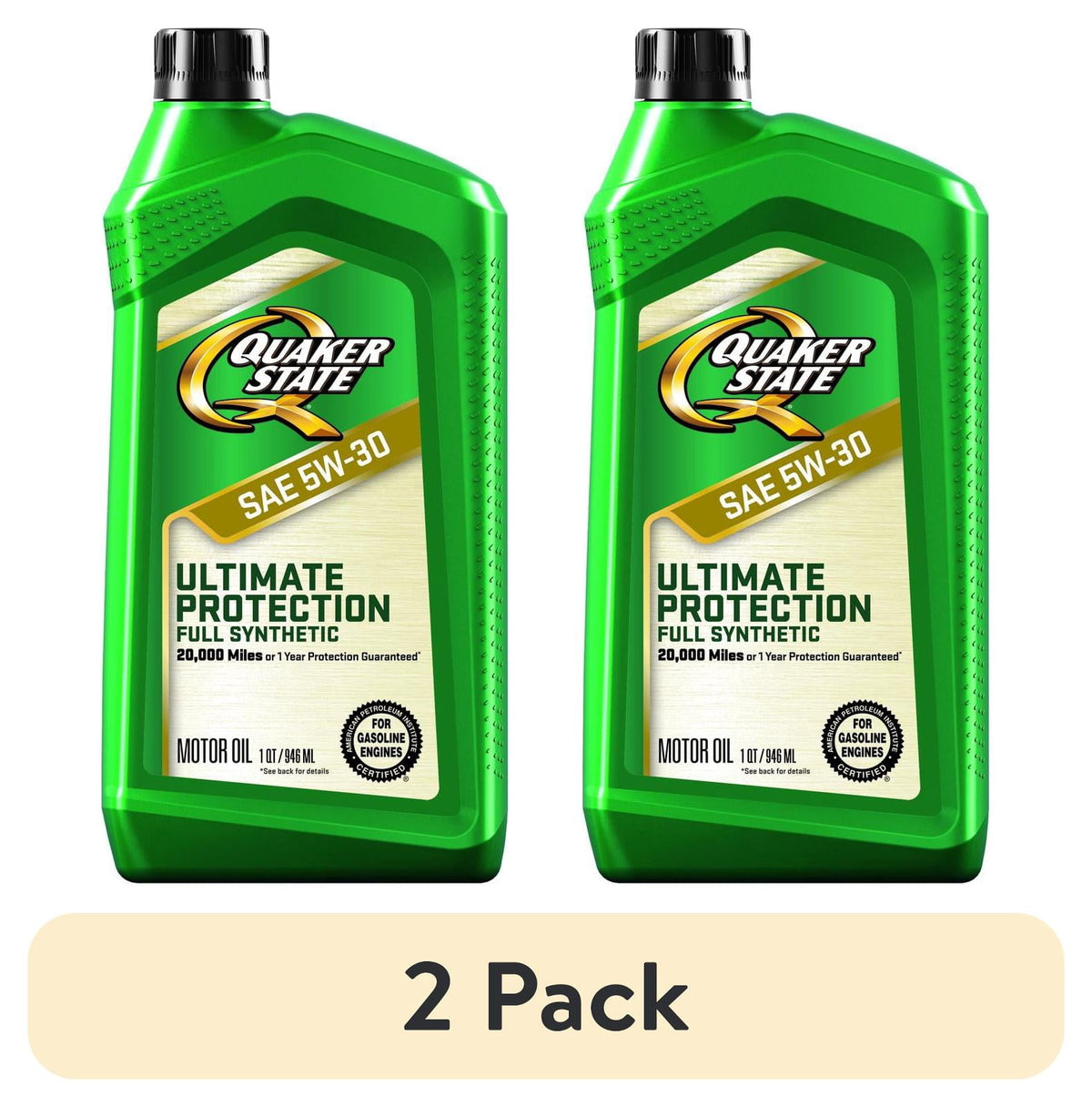 (5 pack) Quaker State Ultimate Protection Full Synthetic 5W-30 Motor Oil, 1 Quart
