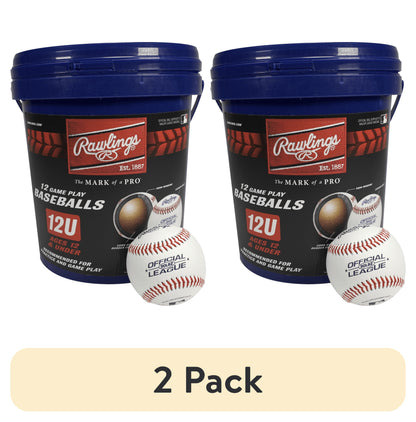 Rawlings | Official League CROLB Practice Youth Baseballs | 10U | Bucket | 12 Count