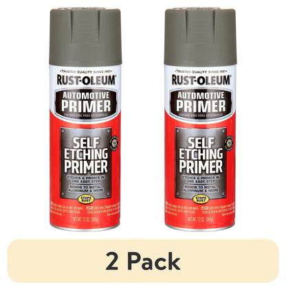 (4 pack) Rust-Oleum Automotive Self Etching Primer Spray, Dark Green, 12 oz