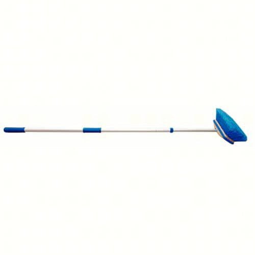 STAR BRITE Deluxe Telescoping Deck Brush Kit - Extends 3' - 6' - Extendable Aircraft-Grade Aluminum Handle, Soft or Medium Bristles, Floats if Dropped, Ergonomic Design, Multi-Surface Cleaning