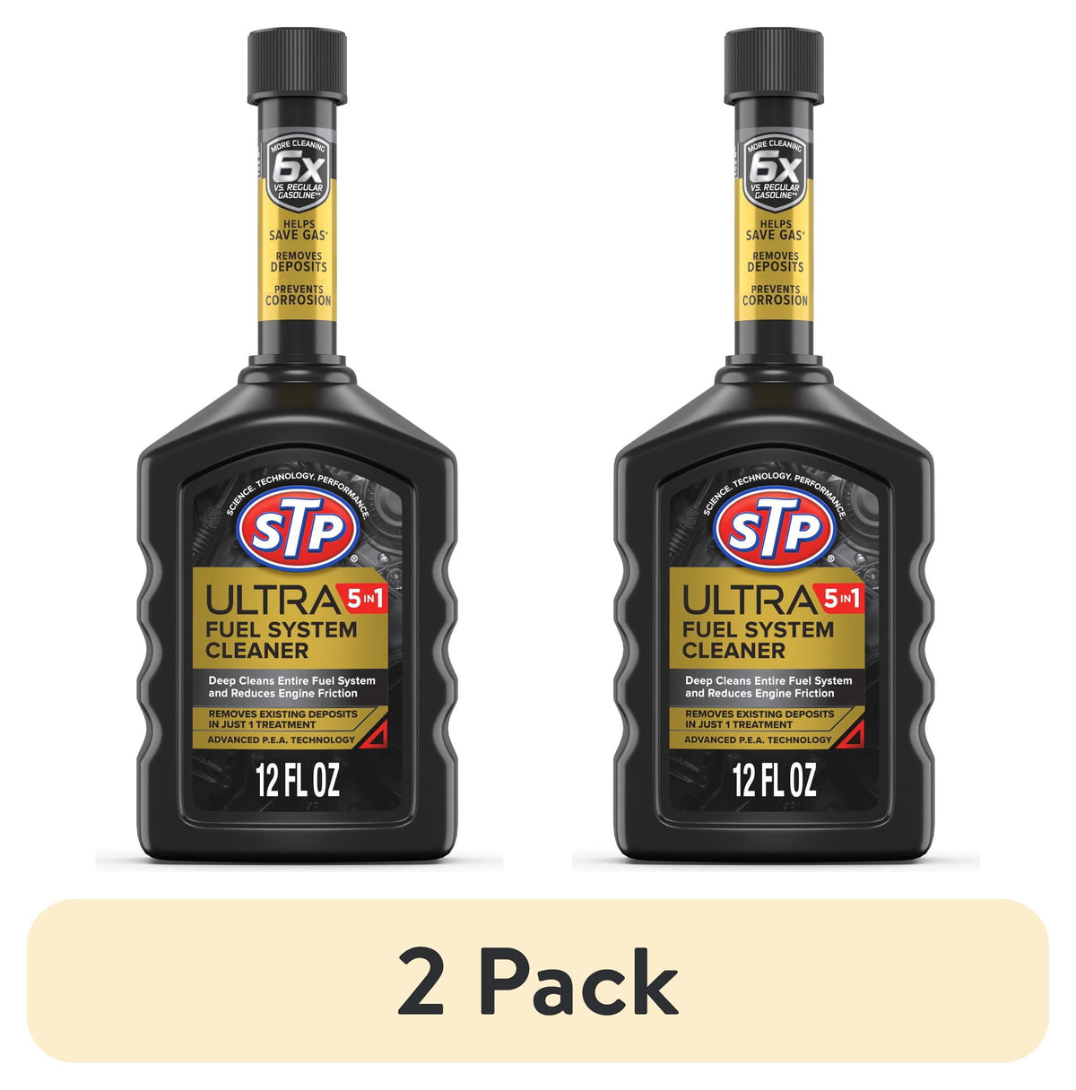 (3 pack) STP Ultra 5-in-1 Fuel System Cleaner Gas Additive, 12 fl oz