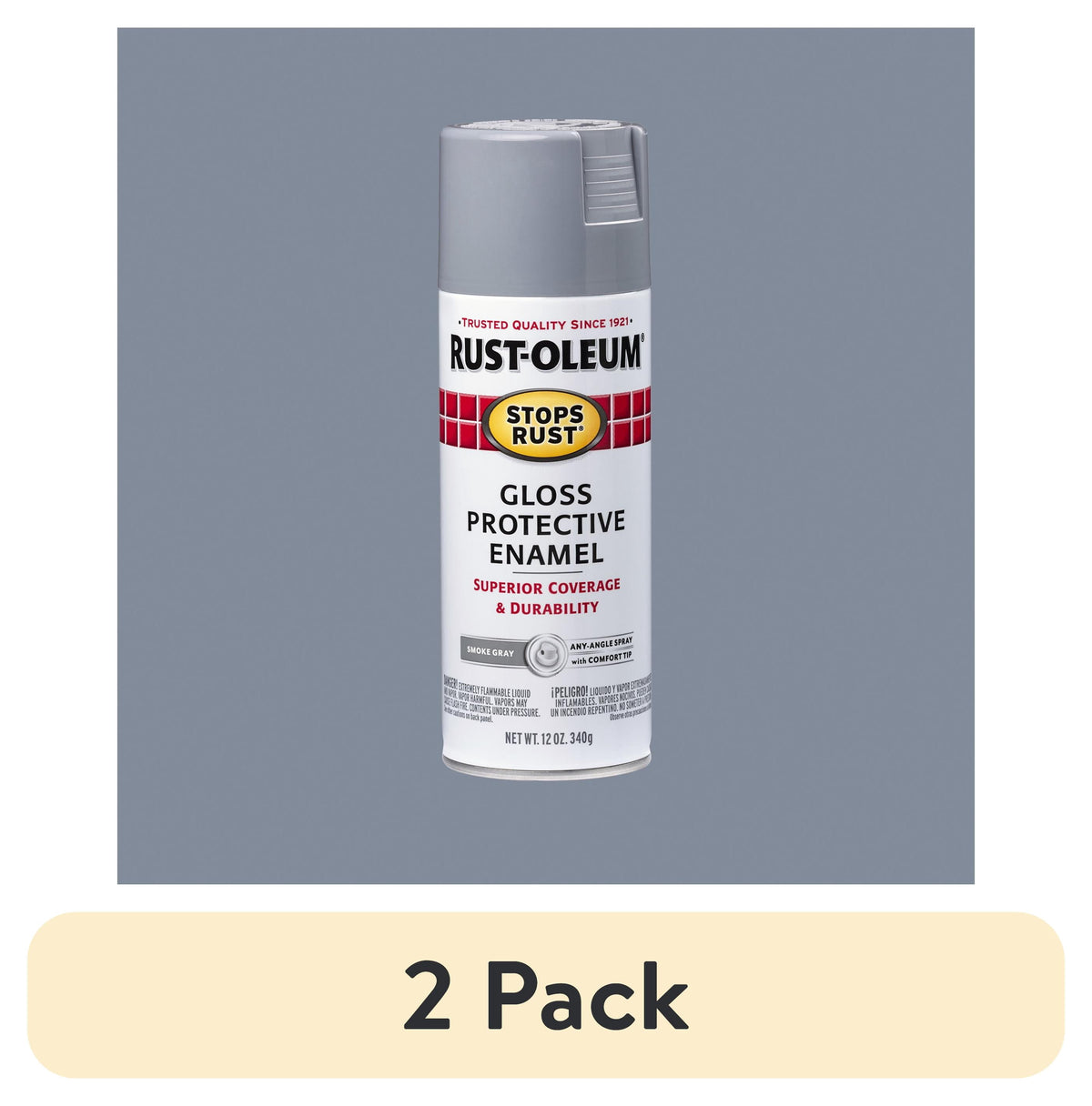 (6 pack) Orange, Rust-Oleum Stops Rust Protective Enamel Gloss Spray Paint-214084, 12 oz