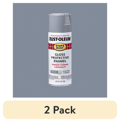 (6 pack) Orange, Rust-Oleum Stops Rust Protective Enamel Gloss Spray Paint-214084, 12 oz