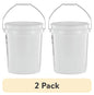 (12 pack) United Solutions 5 Gallon Round Utility Bucket, Comfort Handle, Plastic, White, PN0149, 1 Each