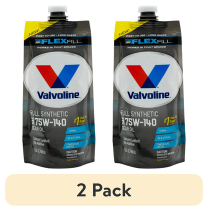 (3 pack) Valvoline Flex Fill 75W-140 Full Synthetic Gear Oil 1 QT Squeeze Pouch