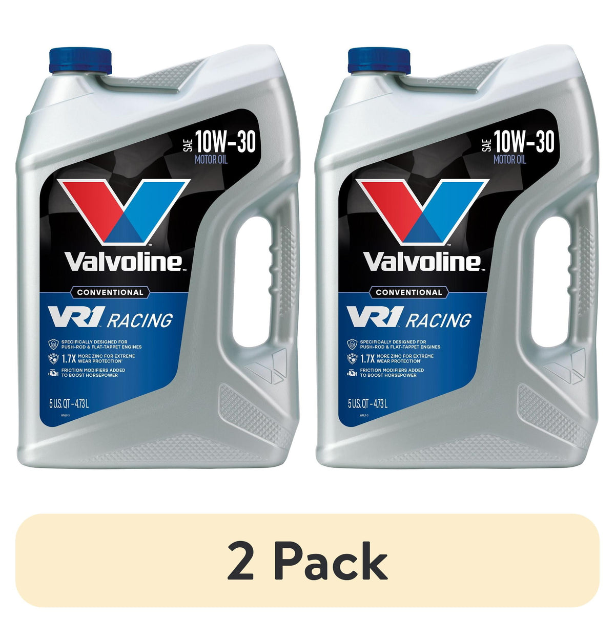 (2 pack) Valvoline VR1 Racing 10W-30 Motor Oil 5 QT