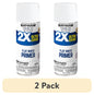 (6 pack) White Primer, Rust-Oleum American Accents 2X Ultra Cover Flat Spray Paint-327914, 12 oz