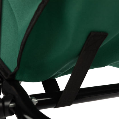 Pure Garden Folding Wheelbarrow with 80lb Capacity and Storage Pouches