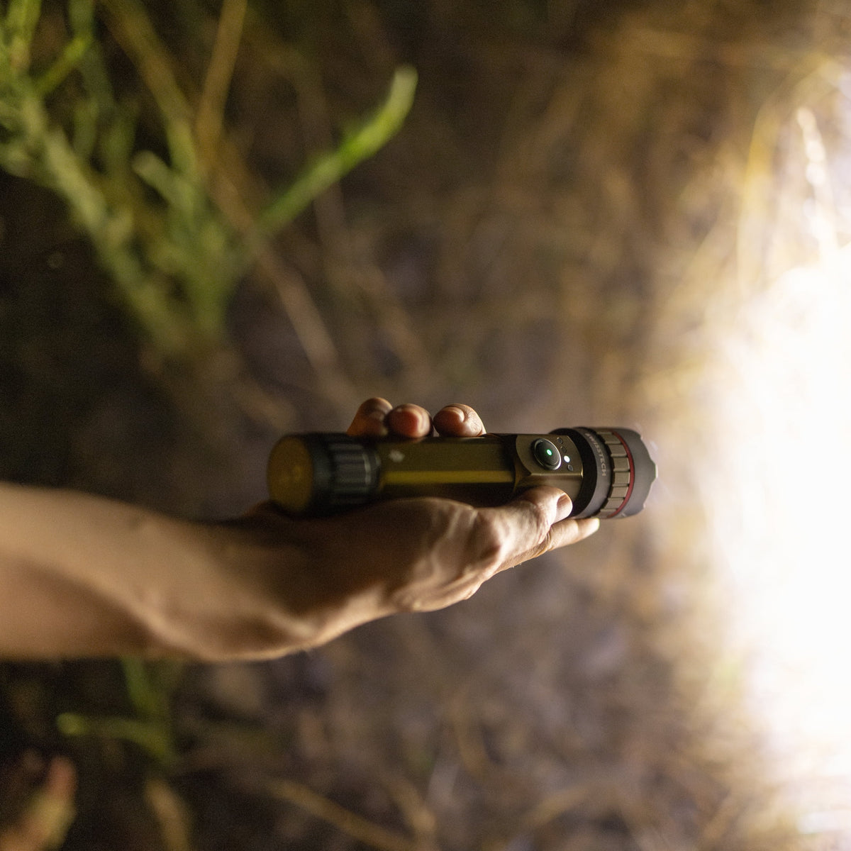 Swiss Tech 5000 Lumen Rechargeable LED Flashlight with IP67 Waterproof Protection and Magnetic Tailcap