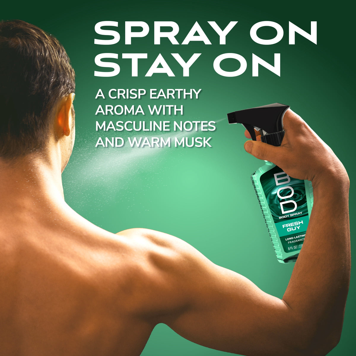 (3 pack) Bod Man Fragrance Body Spray, Fresh Guy, 8 fl oz