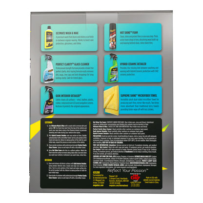 Meguiar's Complete Car Care Kit, Car Detailing Gift Set for Car Lovers, Men, Dads and Husbands
