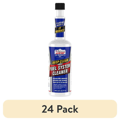 (4 pack) Lucas Oil 10512 Deep Clean Fuel System Cleaner Performance Additive 16 Ounce