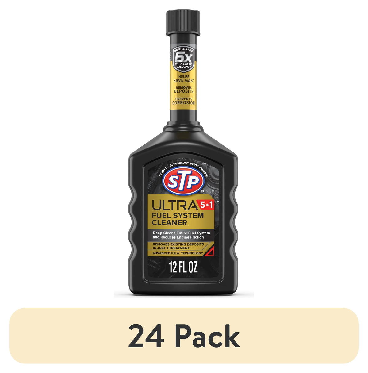 (3 pack) STP Ultra 5-in-1 Fuel System Cleaner Gas Additive, 12 fl oz