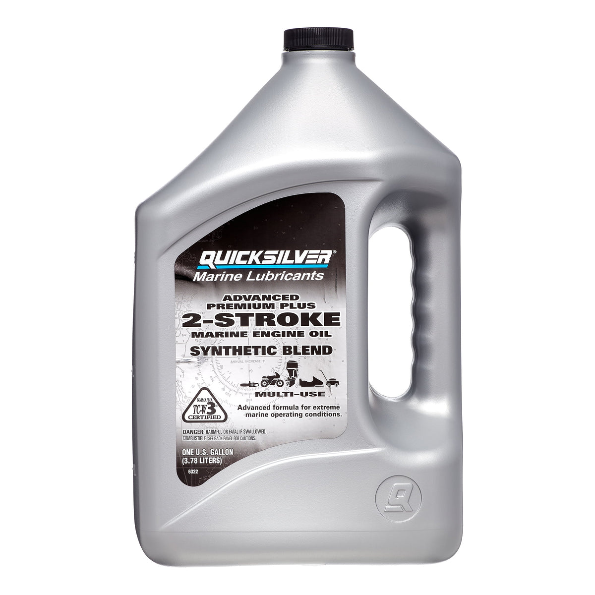 Quicksilver Premium Plus 2-Stroke Synthetic Blend Marine Oil - 1 Gallon