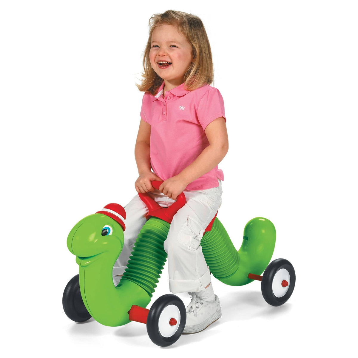 Radio Flyer Inchworm - Classic Bounce and Go Toddler Ride-On Toy, Green Inchworm Character with Maximum Load Capacity of 50lbs