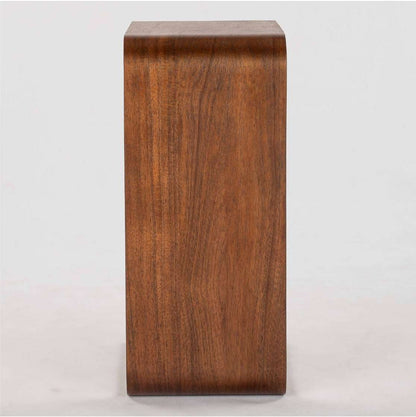 Mainstays Amelia C-Shape End Table, Walnut Brown