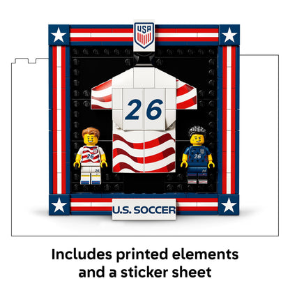 LEGO Editions 2026 U.S. Soccer National Team Jersey - Building Set for Boys & Girls, Ages 10+ - Birthday Gift - Bedroom or Shelf Decor for Sports Fans - 43033