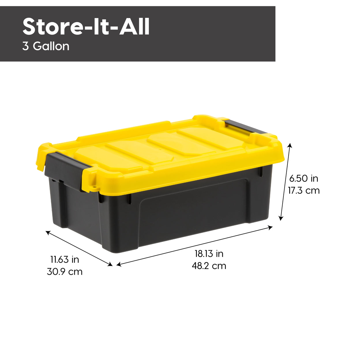 IRIS 3 Gal. Plastic Storage Bins with Lids, Latching Totes, Heavy Duty Containers 5Pk
