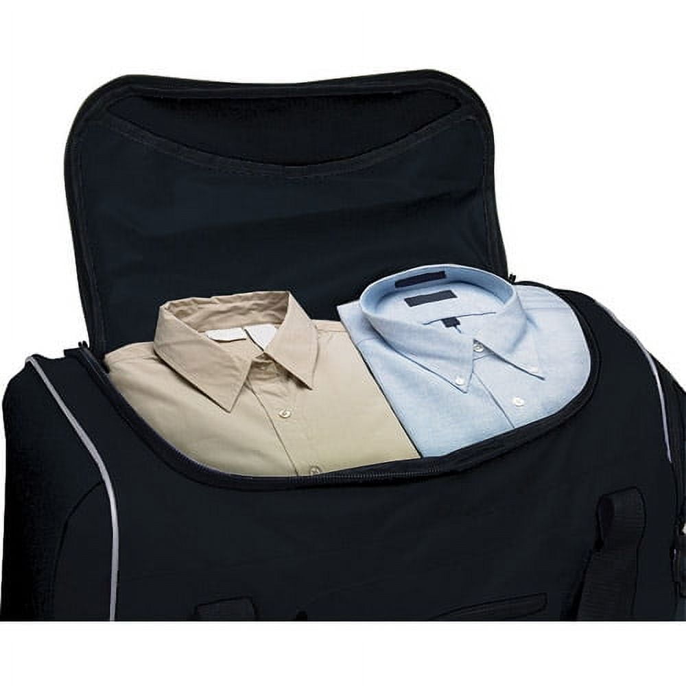 Travelers Club Large 36" Drop-Bottom Rolling Duffel with Telescopic Handle - Black