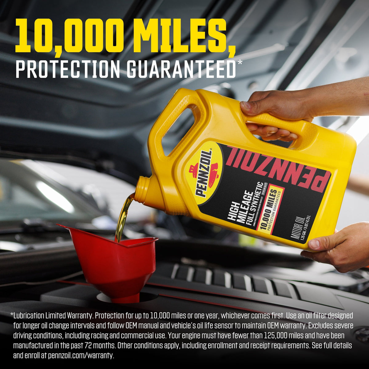 (2 pack) Pennzoil High Mileage Full Synthetic 5W-20 Motor Oil, 5 Quart