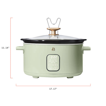 Beautiful 6 Qt Programmable Slow Cooker, Sage Green by Drew Barrymore