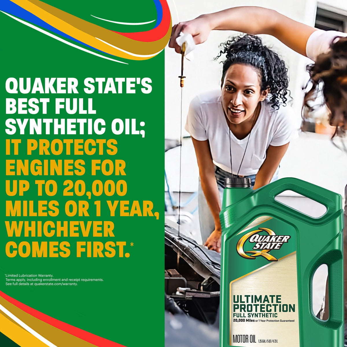 (5 pack) Quaker State Ultimate Protection Full Synthetic 5W-30 Motor Oil, 1 Quart
