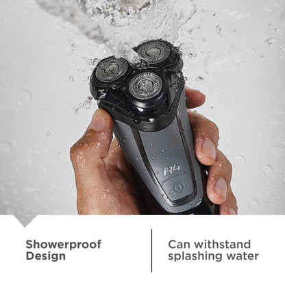REMINGTON R4 Style Series Men's Rotary Electric Shaver, Cordless Rechargeable, Wet & Dry, Pop-Up Trimmer, Black