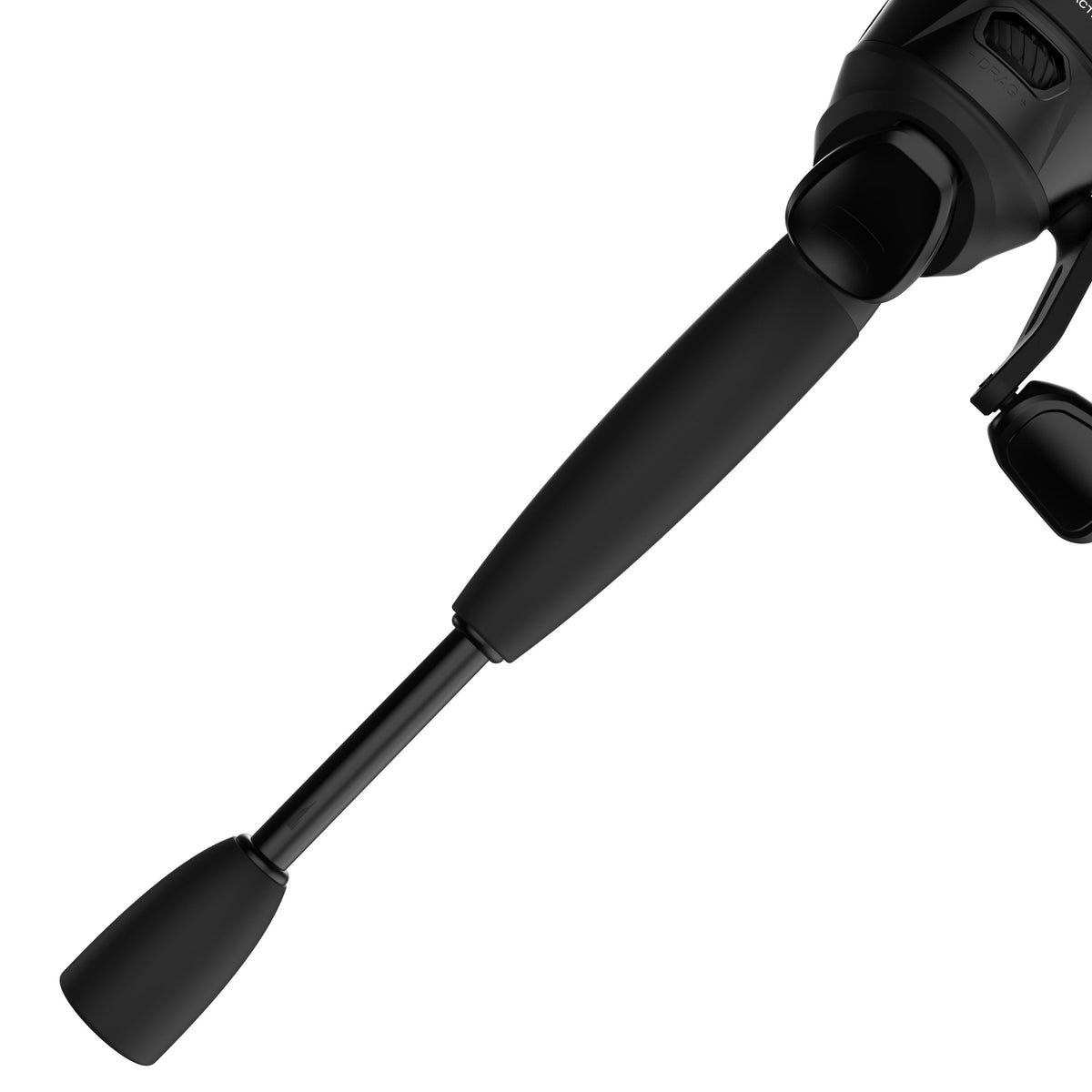 Zebco 33 Tactical Spincast Reel and Fishing Rod Combo, 6-Foot 2-Piece Fishing Pole, Size 30 Reel, Black