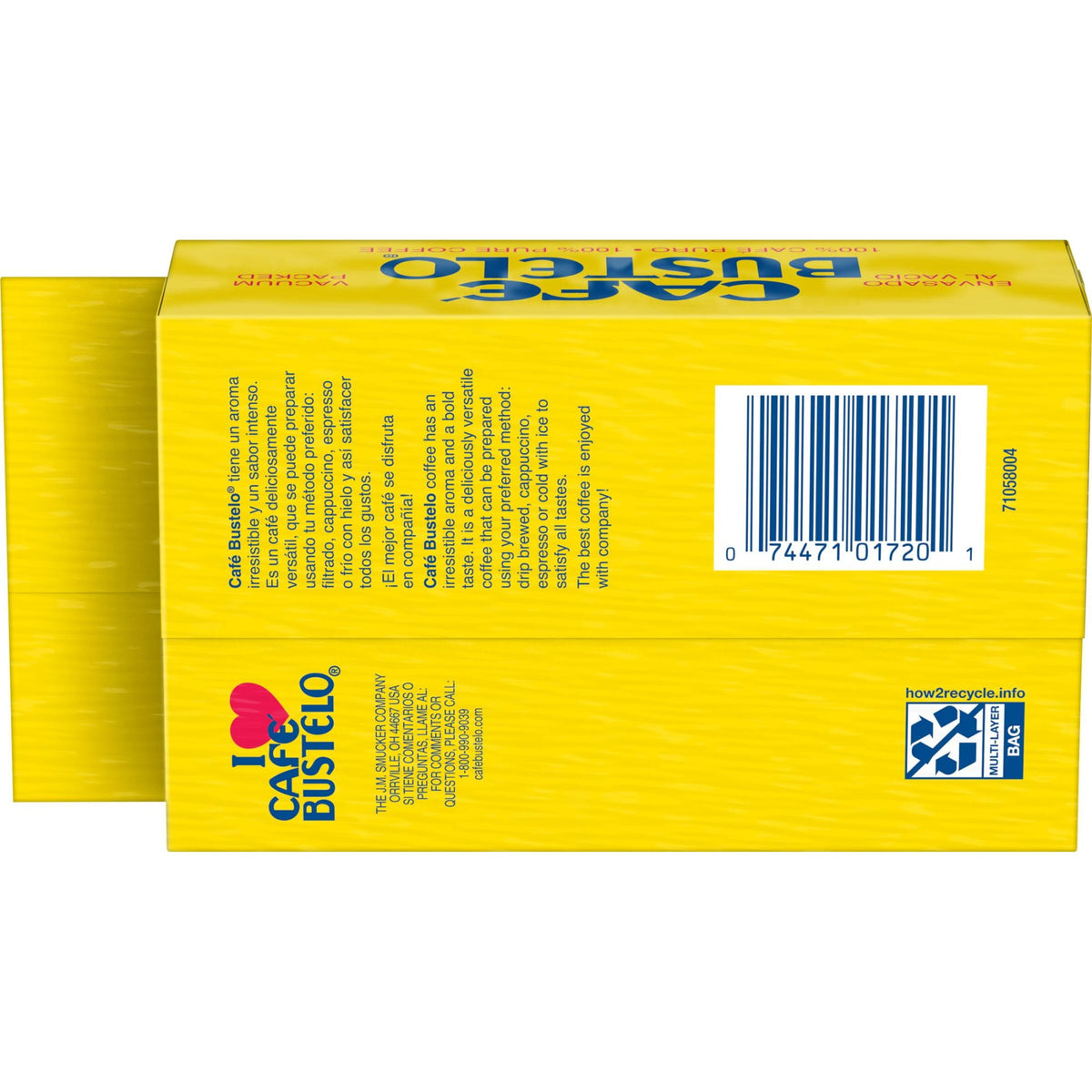 (12 pack) Cafe Bustelo, Espresso Style Dark Roast Ground Coffee, Vacuum Packed 10 oz Brick