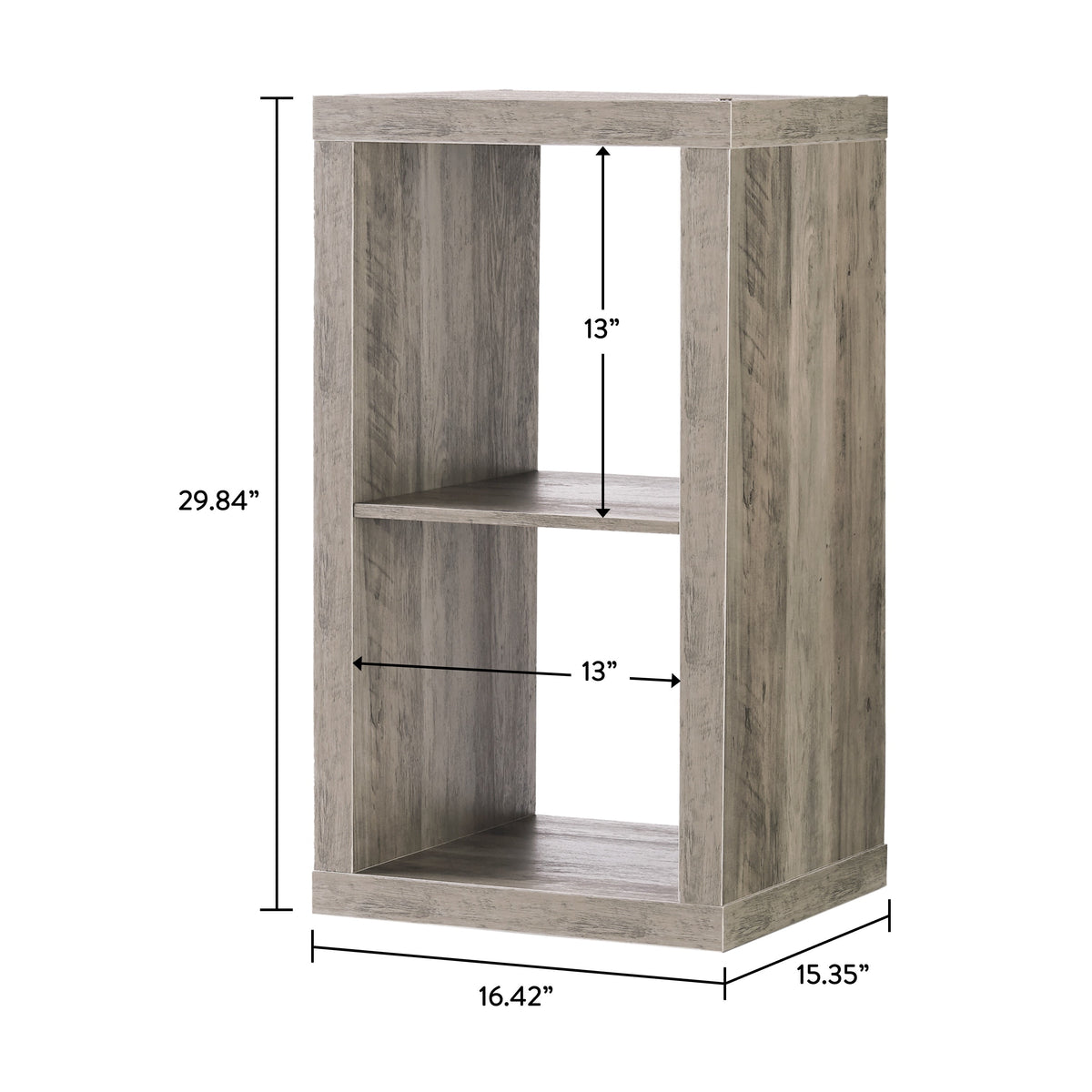Better Homes & Gardens 2 Cube Storage Organizer, Rustic Gray