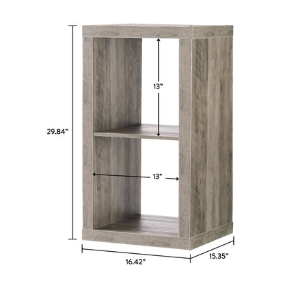 Better Homes & Gardens 2 Cube Storage Organizer, Rustic Gray