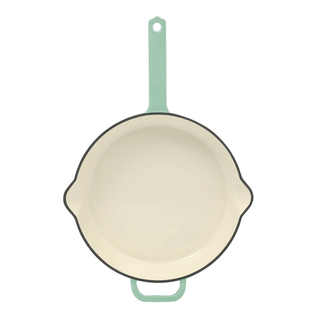 The Pioneer Woman 12 in Enameled Cast Iron Skillet, Green, Oven Safe