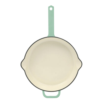 The Pioneer Woman 12 in Enameled Cast Iron Skillet, Green, Oven Safe