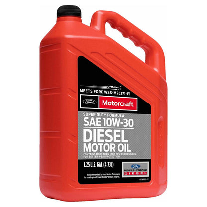 (2 pack) Motorcraft Super Duty Diesel Motor Oil, 10W-30 - A premium-quality motor oil specifically developed for Ford Motor Company vehicles, 5 quart jug, sold by each
