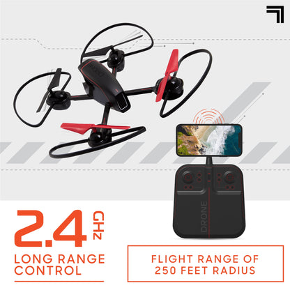 Sharper Image Mach X 10" Drone With Streaming Camera And Auto-Orientation Control